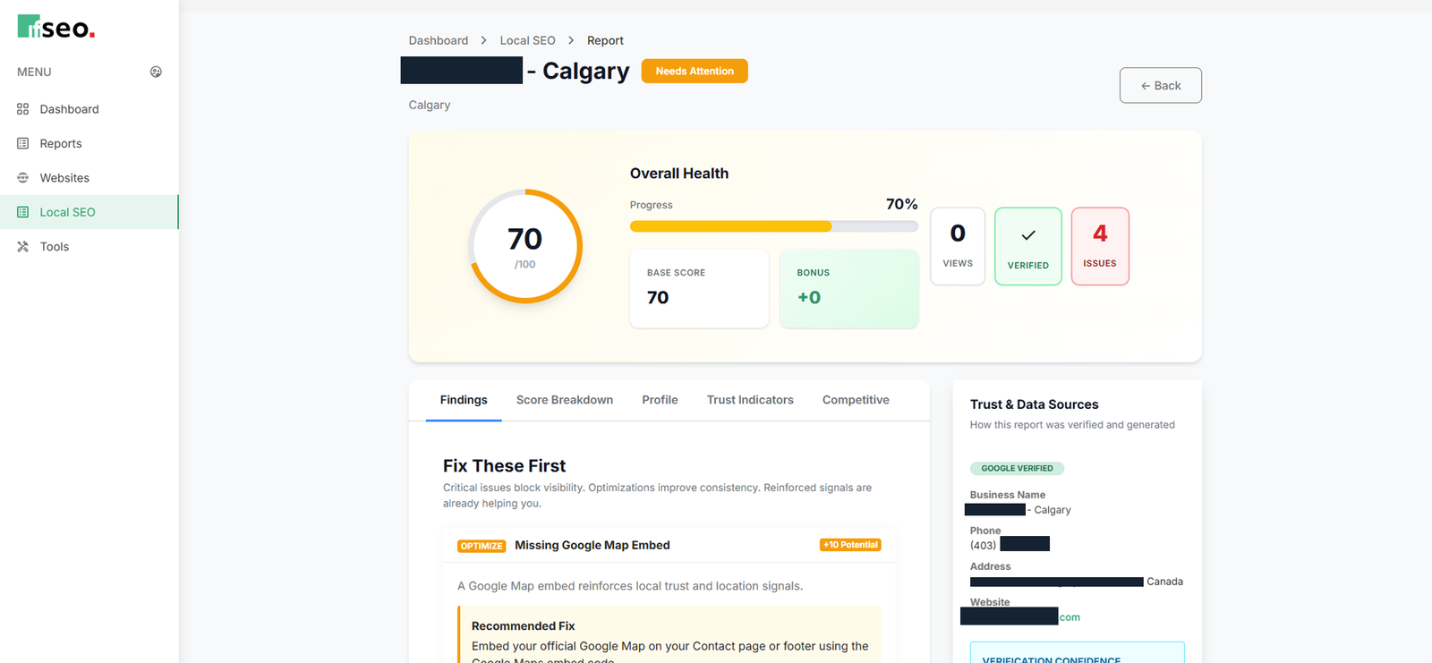 Google Business Profile Dashboard